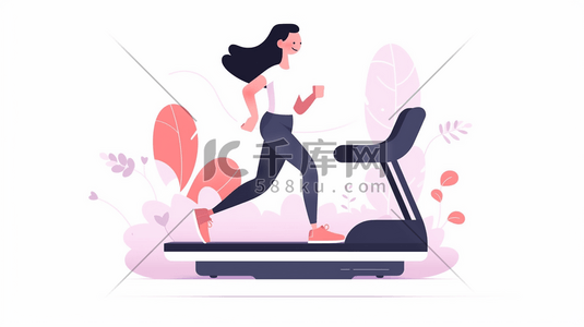 扁平化运动锻炼健身插画10