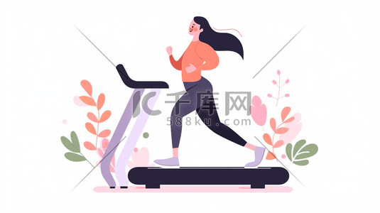 扁平化运动锻炼健身插画28