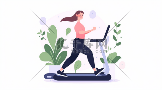 扁平化运动锻炼健身插画23