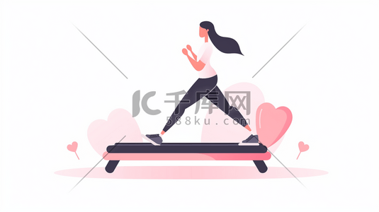 扁平风运动插画图片_扁平化运动锻炼健身插画24