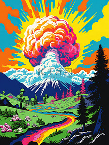巨大的蘑菇云火山爆发6