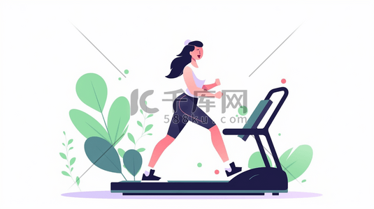 扁平化运动锻炼健身插画2