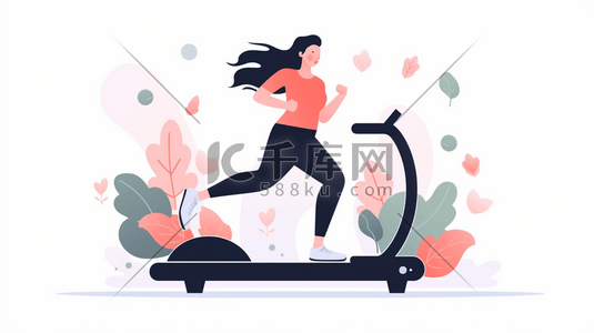 扁平化运动锻炼健身插画13