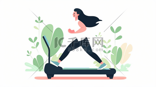 扁平化运动锻炼健身插画8