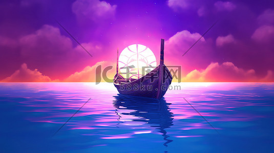 漂浮在海上的船梦幻6