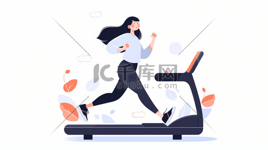 扁平化运动锻炼健身插画19