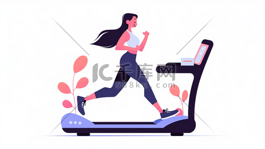 扁平化运动锻炼健身插画26