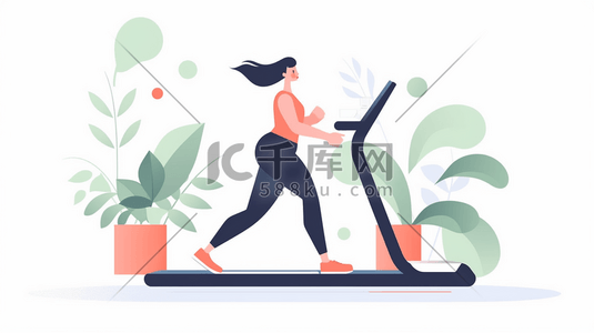 扁平化运动锻炼健身插画27