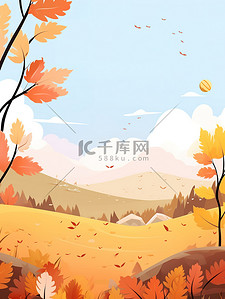 秋天的风景枫叶落叶树叶12