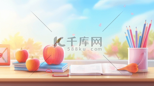 创意季插画图片_彩色开学季创意插画1