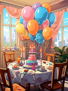 桌子上的生日蛋糕生日派对11