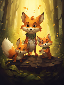 森林快乐的小狐狸11