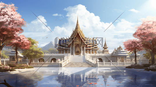 泰国旅游景点风景插画18