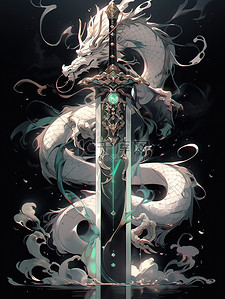 光环gif插画图片_仙界的巨剑闪闪发光的仙剑4