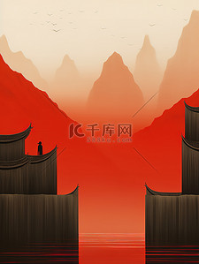 中国风古宫殿工画笔1