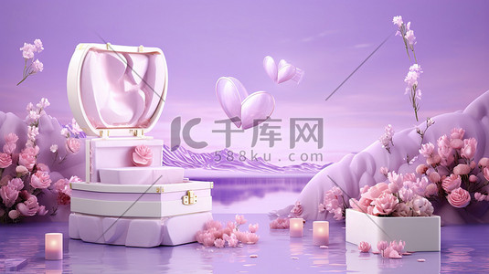紫色电商促销海报2