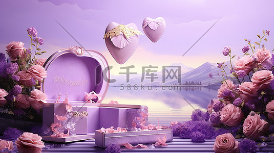 电商紫色插画图片_紫色电商促销海报6