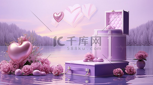 紫色电商促销海报15