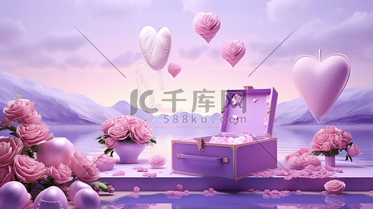 紫色电商促销海报18