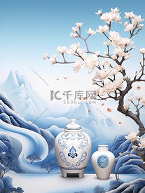 青花瓷中国风瓷器海报3
