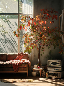 秋天的柿子树秋天果实16