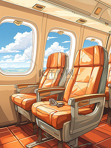 飞机内部座椅插画7