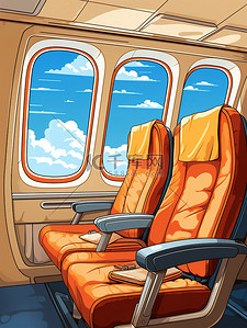 飞机内部座椅插画16