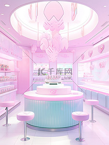 冰淇淋形状的彩色室内装饰14