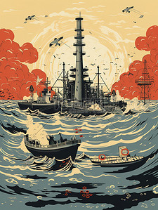 核污染海报插画图片_核污染水海洋海报18