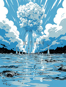 核污染海报插画图片_核污染水海洋海报5