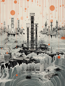 核污染插画图片_核污染水海洋海报10