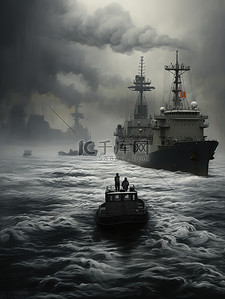 水环境综合治理插画图片_核污染水海洋3海报