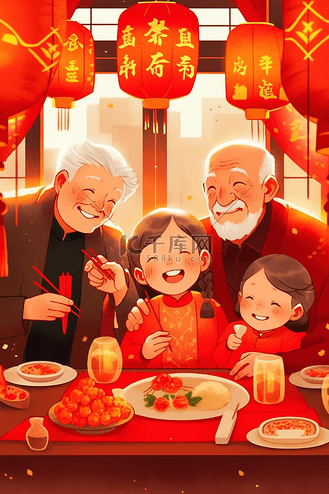 团聚一家图片_团聚一家素材-团聚一家图片大全-千库网