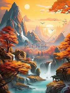 中国古代山水华丽多彩9