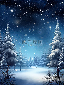 大雪节气海报插画图片_冬天雪景雪地大雪节气海报1