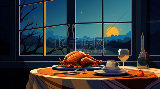 感恩节晚餐火鸡餐厅10