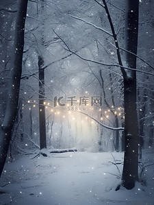 闪烁四角星插画图片_冬季仙境闪烁的灯光11