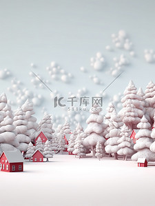 氛围装饰插画图片_圣诞节日装饰3D氛围11