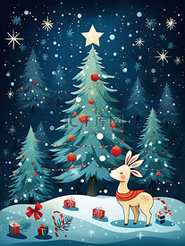 圣诞树节日装饰海报9