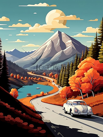 汽车在山路行驶风景如画4