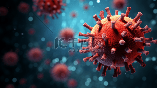 治疗疾病插画图片_流感病毒疾病插画11