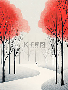 冬季极简浅红色插图3