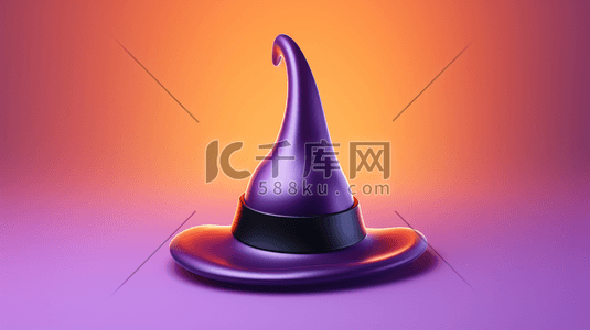 紫色创意时尚帽子插画121