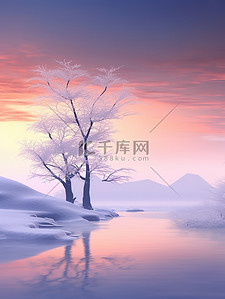 冬季梦幻的日出雪景18