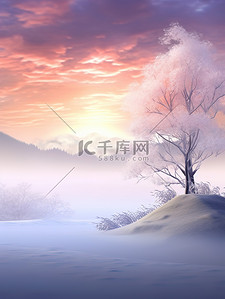 冬季梦幻的日出雪景13