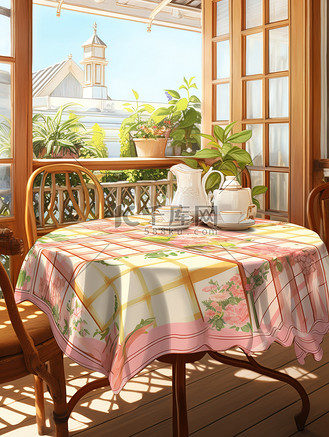 优雅的茶馆餐厅插画17