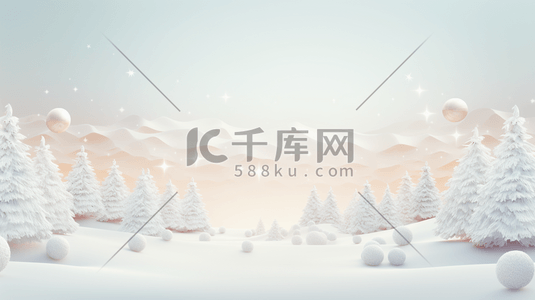 几何背景插画图片_冰天雪地田野唯美背景23