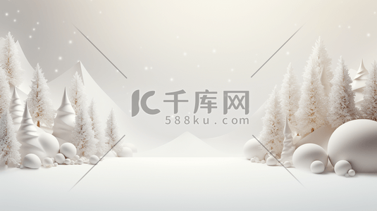 几何背景插画图片_冰天雪地田野唯美背景12