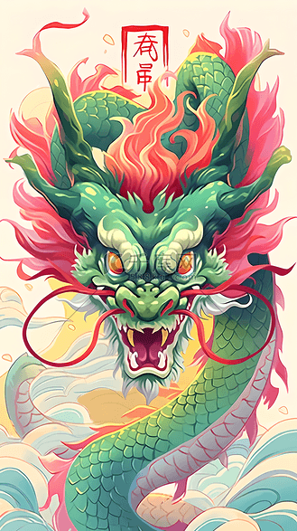 中国龙晴明龙头元素龙年