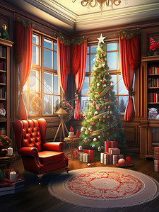 客厅布置圣诞装饰品12